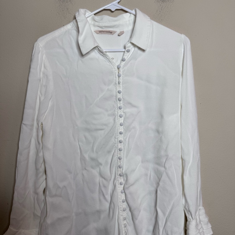 Soft Surroundings Sonnet Poet Button Down Blouse View 5